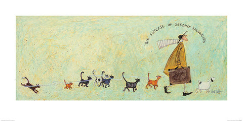 Sam Toft (The Suitcase of Sardine Sandwiches) 50cm x100cm (WHITE FRAME)